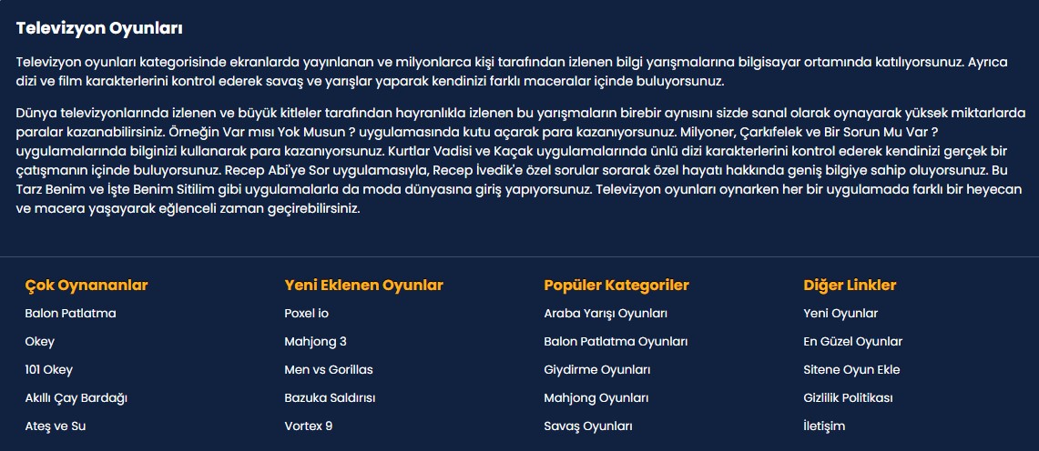 Amgbahis TV Games Bölümü İncelemesi